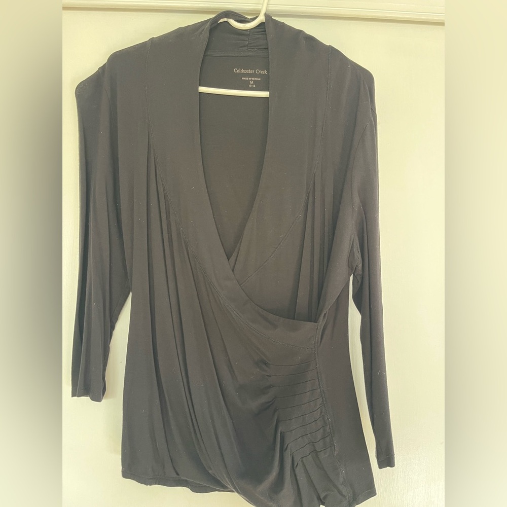 Coldwater Creek Classic Black Knit Top